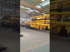 نصف مقطورة ذات سرير مسطح متعددة الوظائف مع صحن